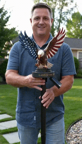 π₯LAST DAY 50% OFF β Solar Eagle Garden Light β A Glowing Tribute to American Freedom
